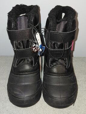George Black Kids Winter Snow Boots with Plush Lining